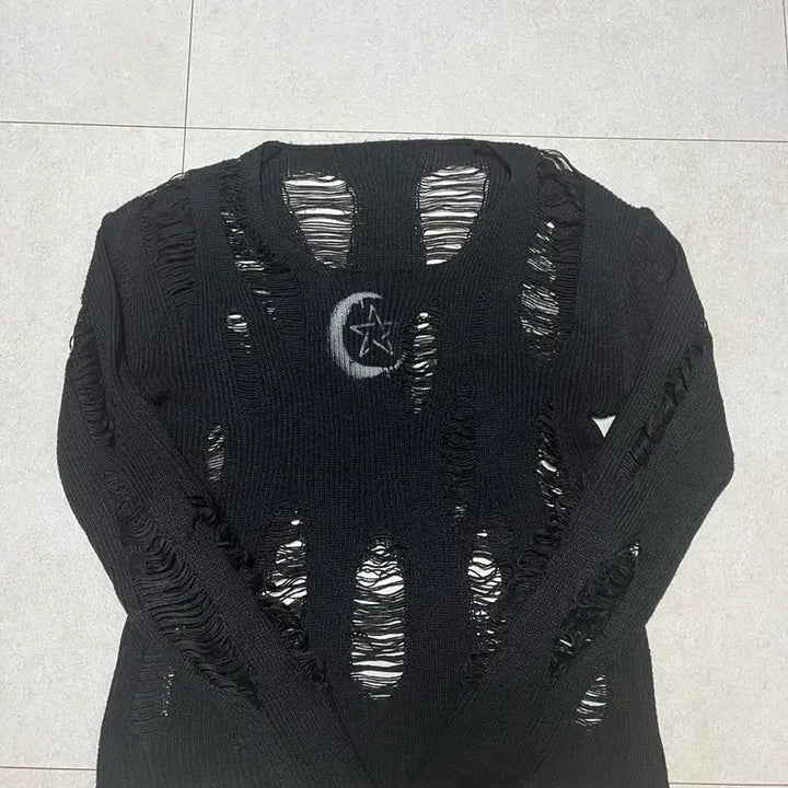 [BUNJANG] Handmade See-Through Knit Sweater / 수제작 시스루 니트