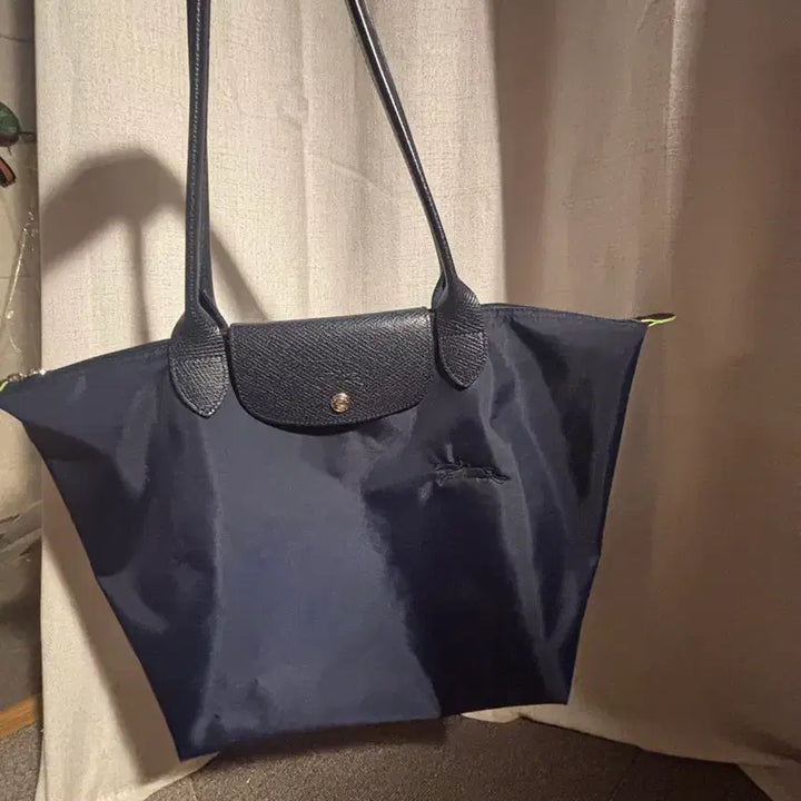 [BUNJANG] Longchamp Neo Shopper Bag (Navy, Large) / 롱샴<정품>르 플리아쥬 네오 오리지널 토트백 네이비 L