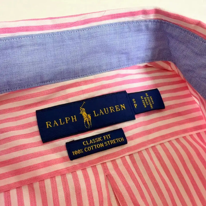 [BUNJANG] Polo Ralph Lauren Pink Stripe Classic Fit Shirt / 폴로 랄프로렌 핑크 셔츠 스트라이프 클래식핏 s(100) 미착용 새것