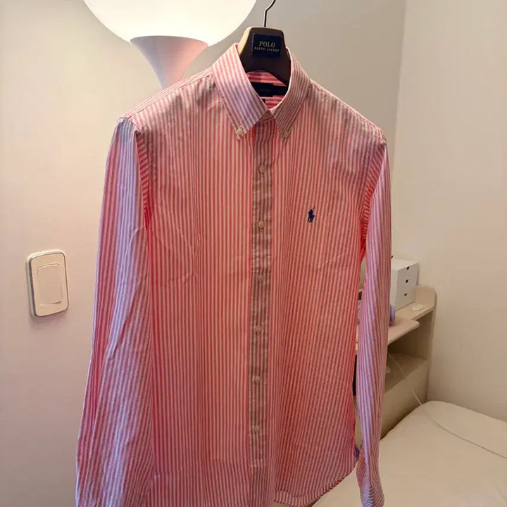 [BUNJANG] Polo Ralph Lauren Pink Stripe Classic Fit Shirt / 폴로 랄프로렌 핑크 셔츠 스트라이프 클래식핏 s(100) 미착용 새것