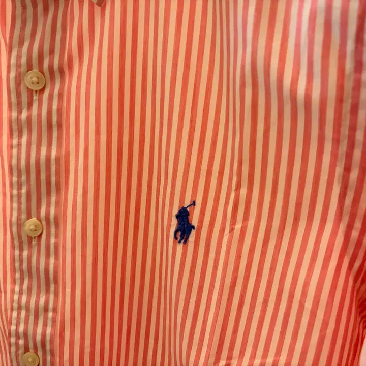 [BUNJANG] Polo Ralph Lauren Pink Stripe Classic Fit Shirt / 폴로 랄프로렌 핑크 셔츠 스트라이프 클래식핏 s(100) 미착용 새것