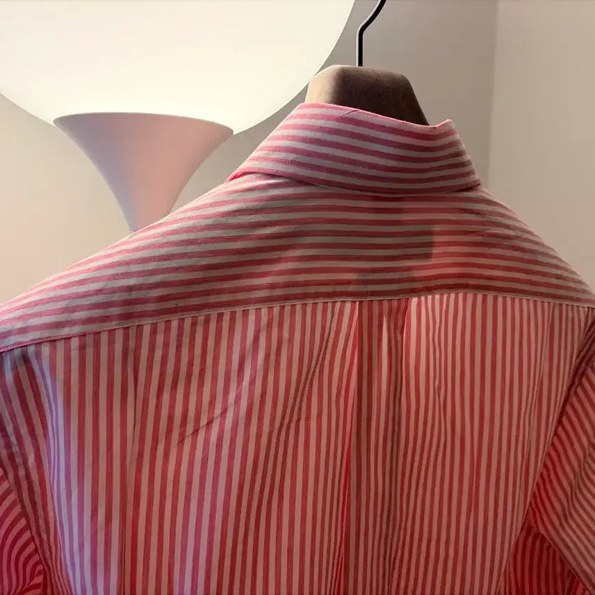[BUNJANG] Polo Ralph Lauren Pink Stripe Classic Fit Shirt / 폴로 랄프로렌 핑크 셔츠 스트라이프 클래식핏 s(100) 미착용 새것