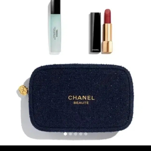 [BUNJANG] Chanel Beauty Tweed Shoulder Pouch &amp; Bag / 샤넬 뷰티 트위드 소재 숄더 파우치&amp;가방