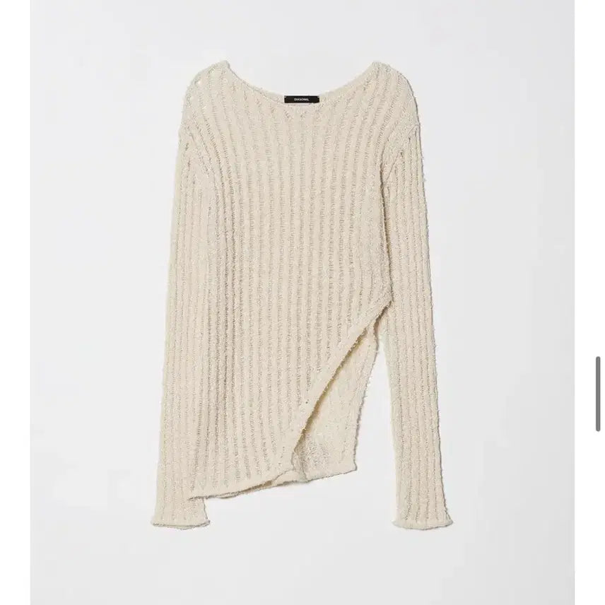 [BUNJANG] Diagonal Netting Slit Knit Sweater / 다이애그널 netting slit knit 노윤서니트