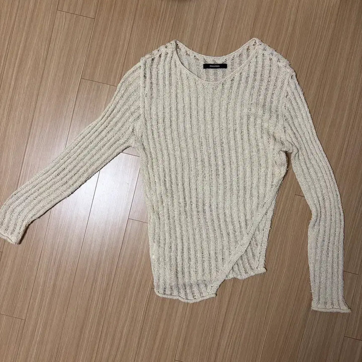 [BUNJANG] Diagonal Netting Slit Knit Sweater / 다이애그널 netting slit knit 노윤서니트
