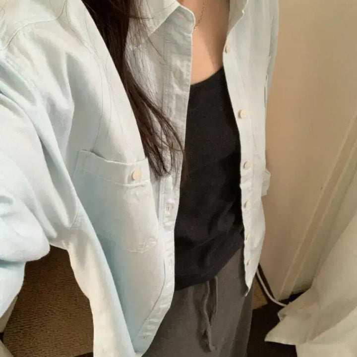 [SOLD OUT] 플라넬  로렌 연청 데님셔츠 새상품