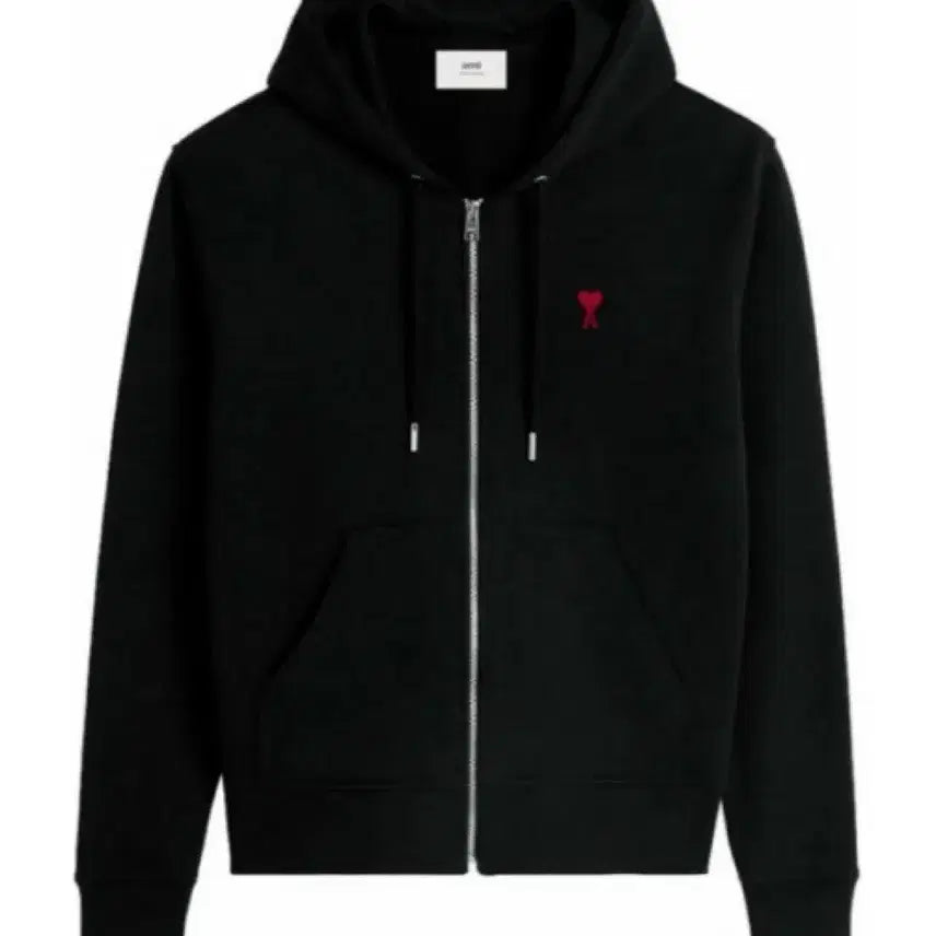 [BUNJANG] Ami Small Logo Hooded Zip-Up / (새상품) 아미 스몰로고 후드집업