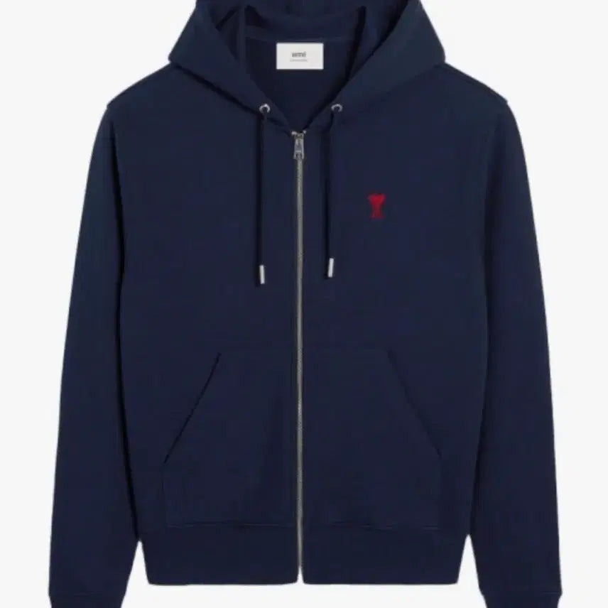 [BUNJANG] Ami Small Logo Hooded Zip-Up / (새상품) 아미 스몰로고 후드집업