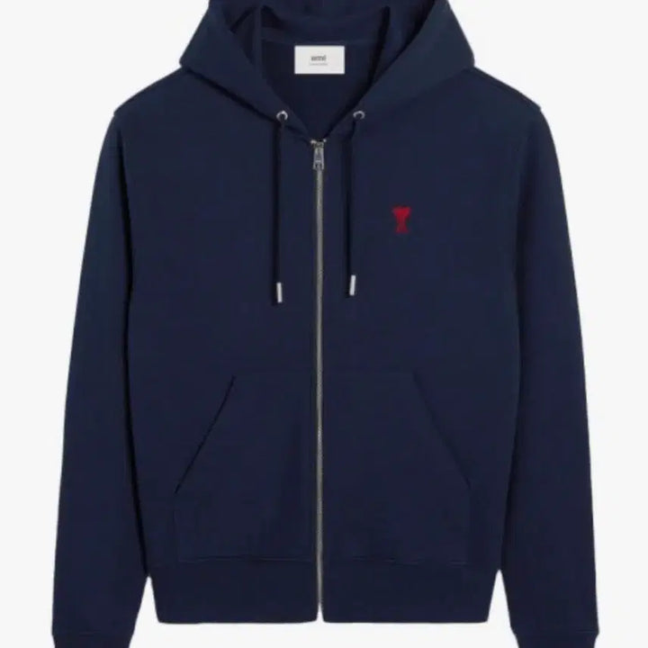 [BUNJANG] Ami Small Logo Hooded Zip-Up / (새상품) 아미 스몰로고 후드집업