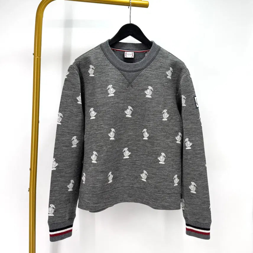 [BUNJANG] Moncler Gamma Bleu Embroidered Sweatshirt Grey L / [L사이즈] 몽클레어 감마블루 자수 맨투맨 그레이