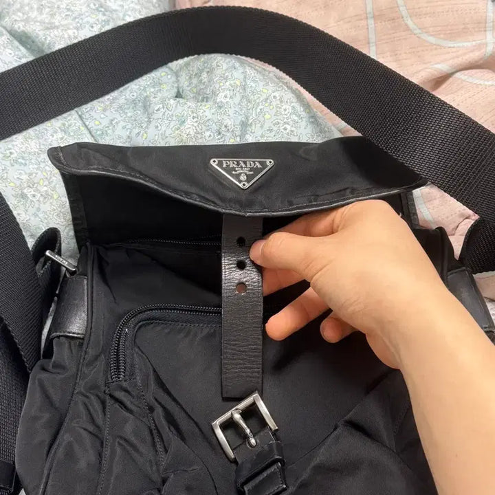 [BUNJANG] Prada Tessuto Crossbody Bag / (주우재)프라다 포코노 나일론 사피아노 메신저백 정품 감정