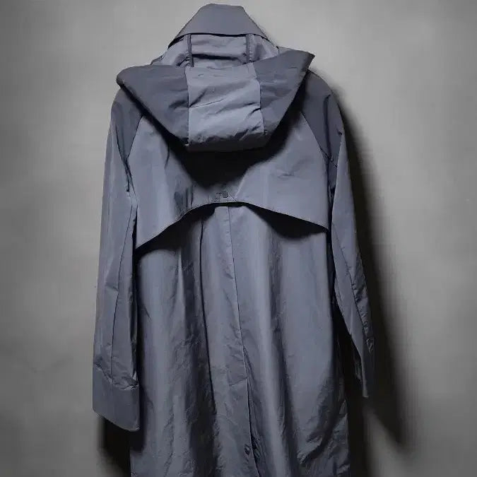 [BUNJANG] SIEG High Neck Hooded Waterproof Coat / SIEG 하이넥 후드 심플 방수 코트 그레이