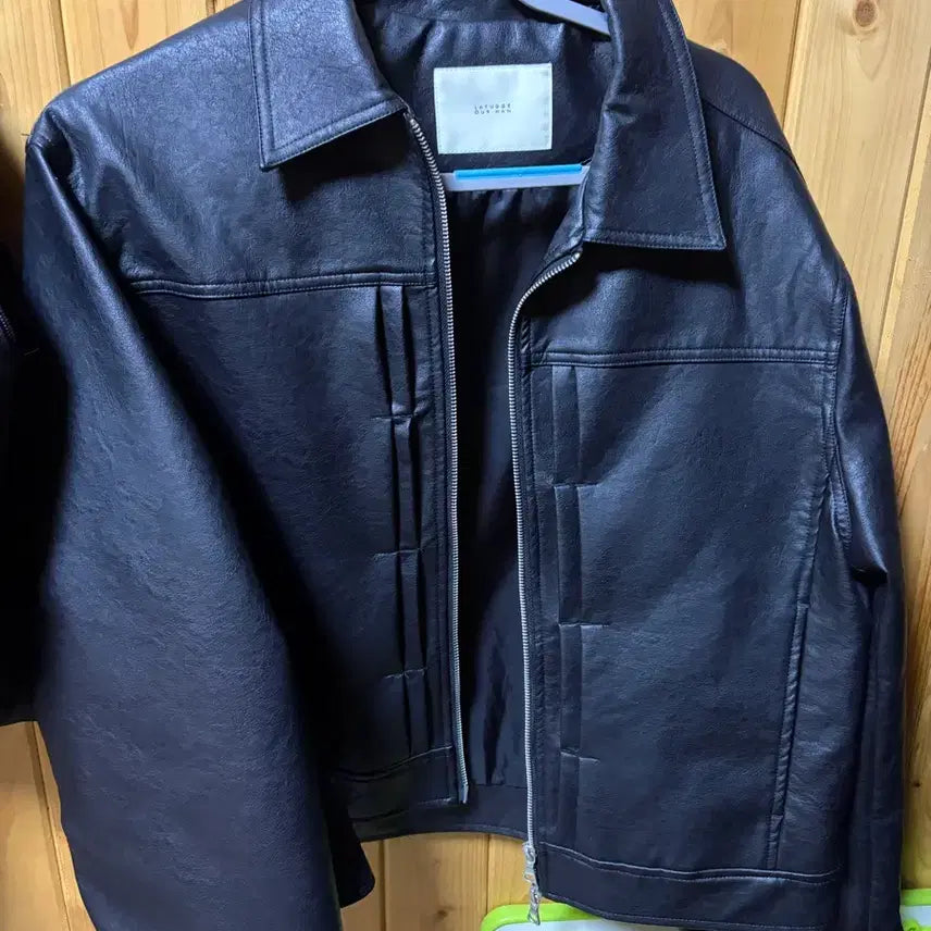 [BUNJANG] LafargeStore Black Leather Jacket / 라퍼지스토어 블랙 레더 자켓