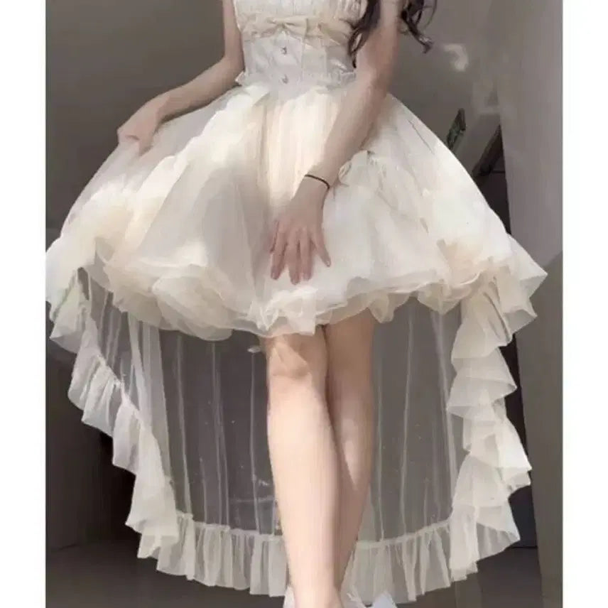 [BUNJANG] Glittering Lolita Trail Dress / 로리타 지뢰계 반짝이 트레일 드레스(5컬러)