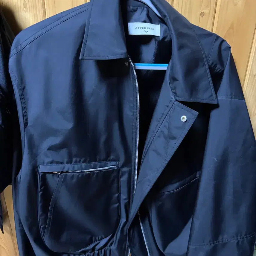 [BUNJANG] Afterpray Black Blouson Jacket L / 애프터프레이 블랙 블루종 점퍼 L