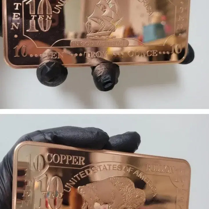 [BUNJANG] Unspecified Copper Bar Set / (옛날돈지폐) 광택구리바(2개), 10온스, 코인, 주화, 화폐
