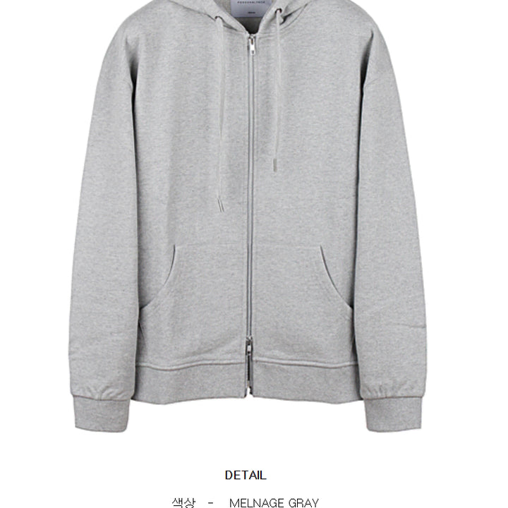 [BUNJANG] Personal Pack Premium Solid Hooded Zip-up M / M) 퍼스널팩 프리미엄 솔리드 후드집업