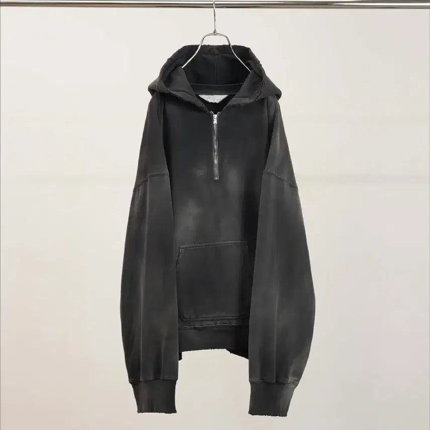 [BUNJANG] Ancellm Hooded Zip Black Hoodie / [1] 안셀름 후드 집 블랙 26ss