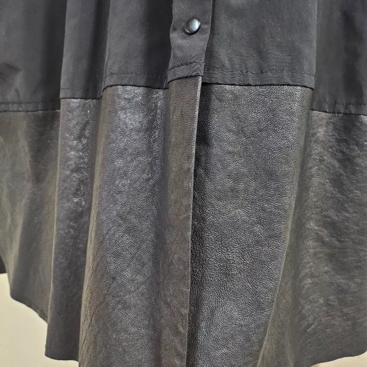 [BUNJANG] Maje Lambskin Panel Long Shirt Dress / Maje/마쥬 양피덧댄 롱셔츠겸 원피스