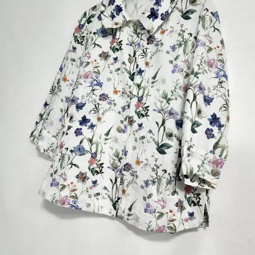 [BUNJANG] PAT 100% Linen Flower Summer Jacket (Size 95-100) / PAT 2023 린넨100% 플라워 썸머자켓95~100