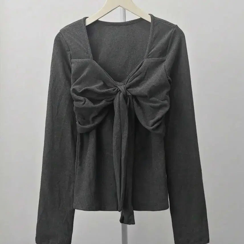 [BUNJANG] Shein Abley Ribbon T-Shirt / 쉬인 에이블리 리본 티셔츠