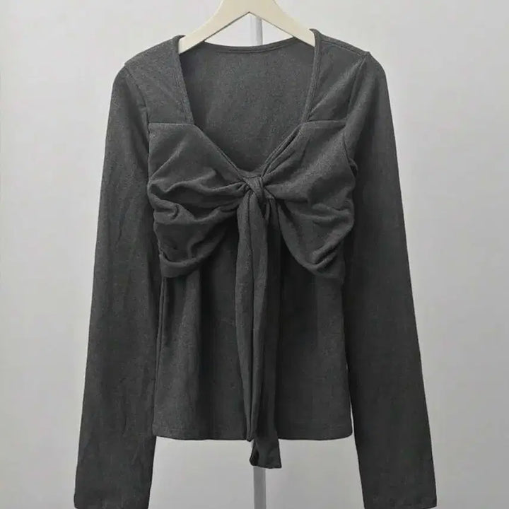 [BUNJANG] Shein Abley Ribbon T-Shirt / 쉬인 에이블리 리본 티셔츠