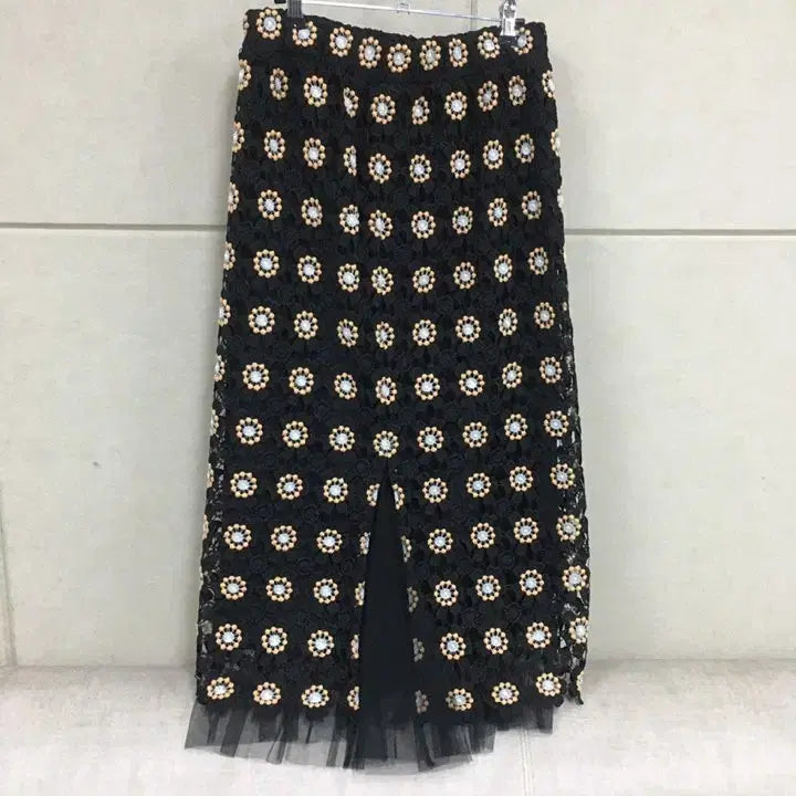 [SOLD OUT] 한섬 오즈세컨 정품 크로셰 뷔스티에 + 플라워 밴딩롱스커트 투피스세트