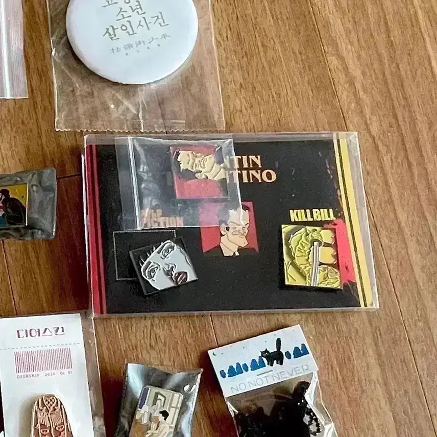 [SOLD OUT] 킬빌 시스템 옴므 티셔츠 메가박스 굿즈패키지 타란티노 뱃지 펄프픽션 키링
