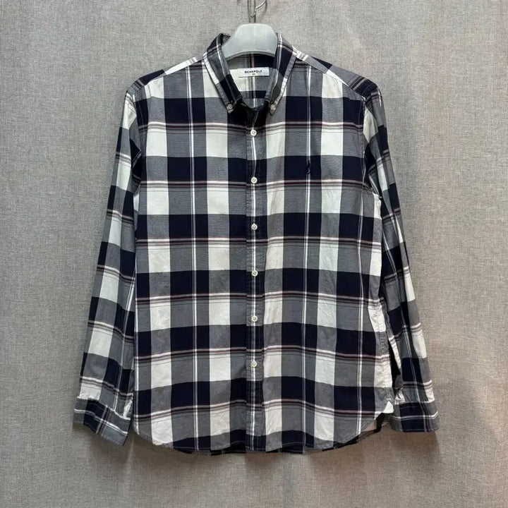 [SOLD OUT] [105] 빈폴 네이비 체크 긴팔 셔츠 남방