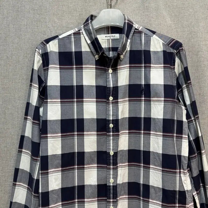 [SOLD OUT] [105] 빈폴 네이비 체크 긴팔 셔츠 남방