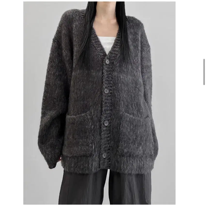 [BUNJANG] Clover Oversized Cardigan / 클로버 오버핏 가디건 (2color)