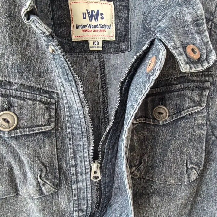 [SOLD OUT] 55-66)블랙 데님 스트링 조끼/새제품