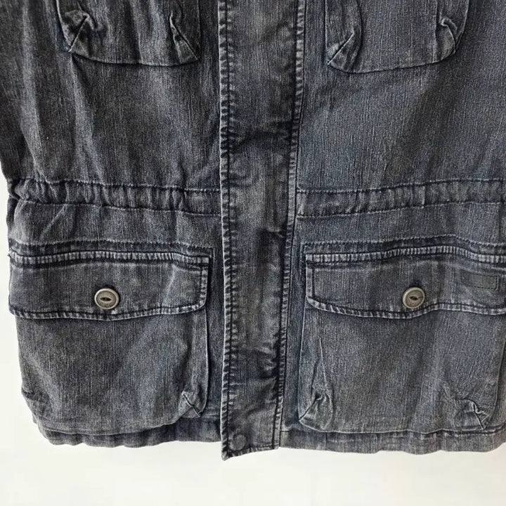 [SOLD OUT] 55-66)블랙 데님 스트링 조끼/새제품