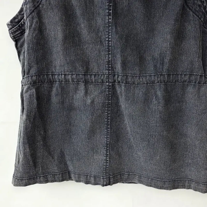 [SOLD OUT] 55-66)블랙 데님 스트링 조끼/새제품