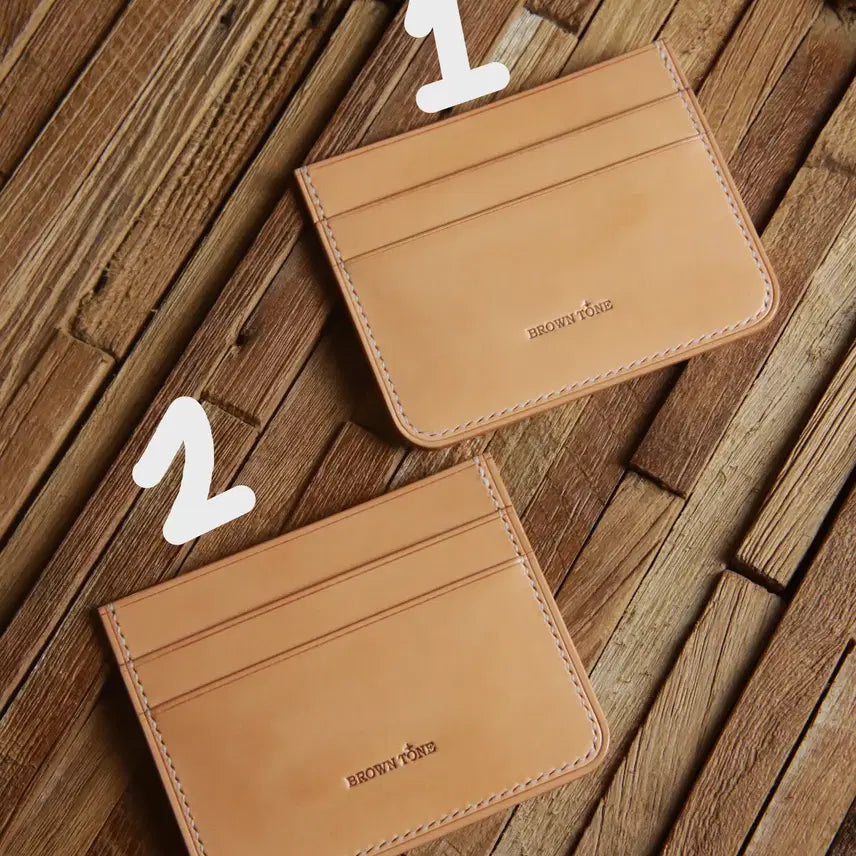 [BUNJANG] BROWNTONE Vegetable Tanned Leather Card Wallet / 수제 베지터블 가죽 카드지갑