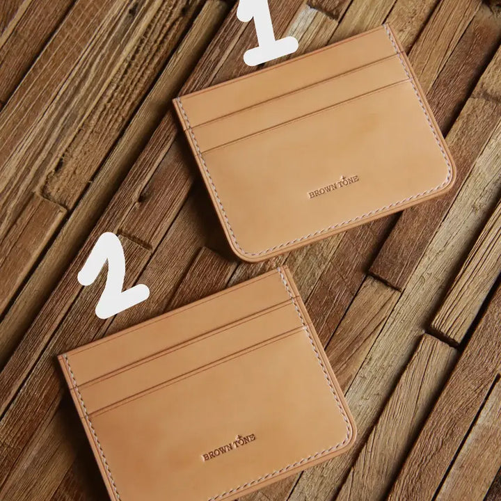 [BUNJANG] BROWNTONE Vegetable Tanned Leather Card Wallet / 수제 베지터블 가죽 카드지갑