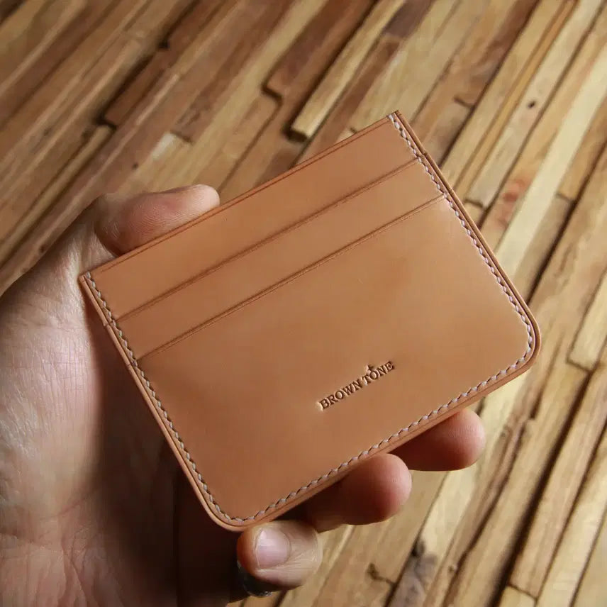 [BUNJANG] BROWNTONE Vegetable Tanned Leather Card Wallet / 수제 베지터블 가죽 카드지갑