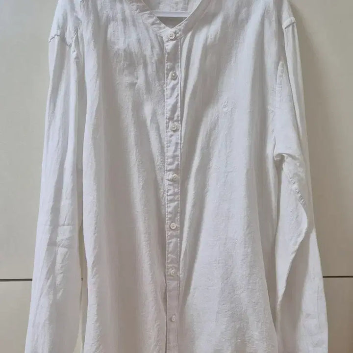 [SOLD OUT] 빈폴 린넨 100% 차이나카라 셔츠 110 (화이트)