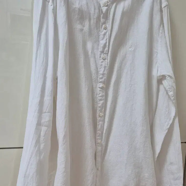 [SOLD OUT] 빈폴 린넨 100% 차이나카라 셔츠 110 (화이트)