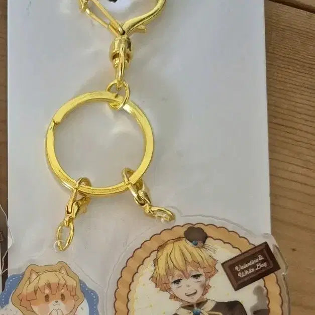 [BUNJANG] Demon Slayer Zenitsu Valentine Acrylic Keyring Set / (판매)귀멸의 칼날 젠이츠 발렌타인 아크릴 키링