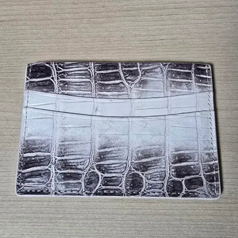[BUNJANG] Infinito Crocodile Leather Slim Card Holder Himalaya / 인피니토 악어가죽 슬림 카드지갑 히말라야 새제품
