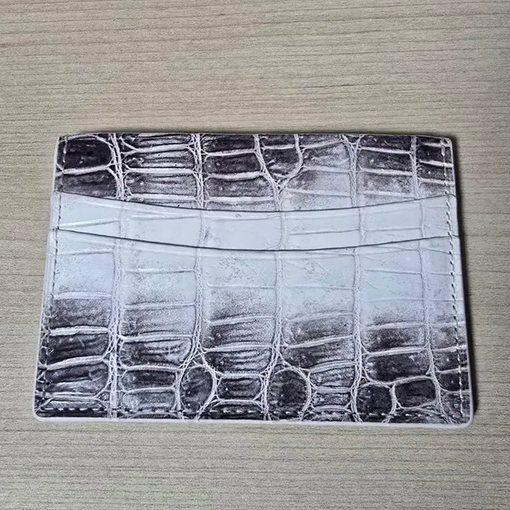 [BUNJANG] Infinito Crocodile Leather Slim Card Holder Himalaya / 인피니토 악어가죽 슬림 카드지갑 히말라야 새제품
