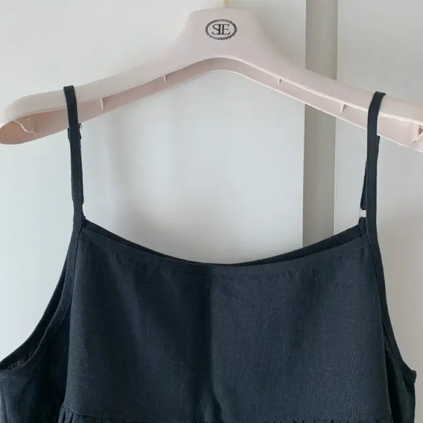 [SOLD OUT] 새상품 유노이아 린넨 스트링 원피스 블랙