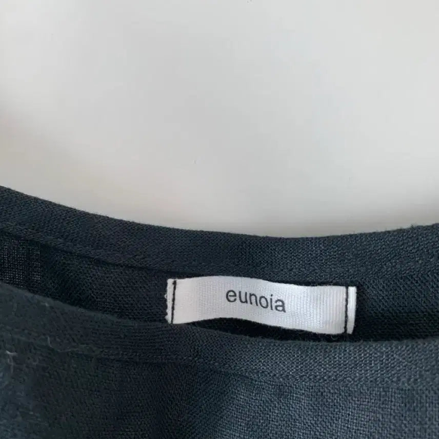 [SOLD OUT] 새상품 유노이아 린넨 스트링 원피스 블랙