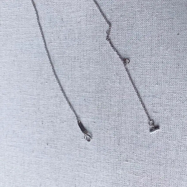 [BUNJANG] Tiffany T Smile Small Necklace White Gold / 티파니 T스마일 스몰 목걸이 화이트 골드