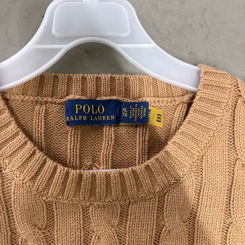[SOLD OUT] 폴로 여성 QR신형 포니 반팔 케이블 니트 XL