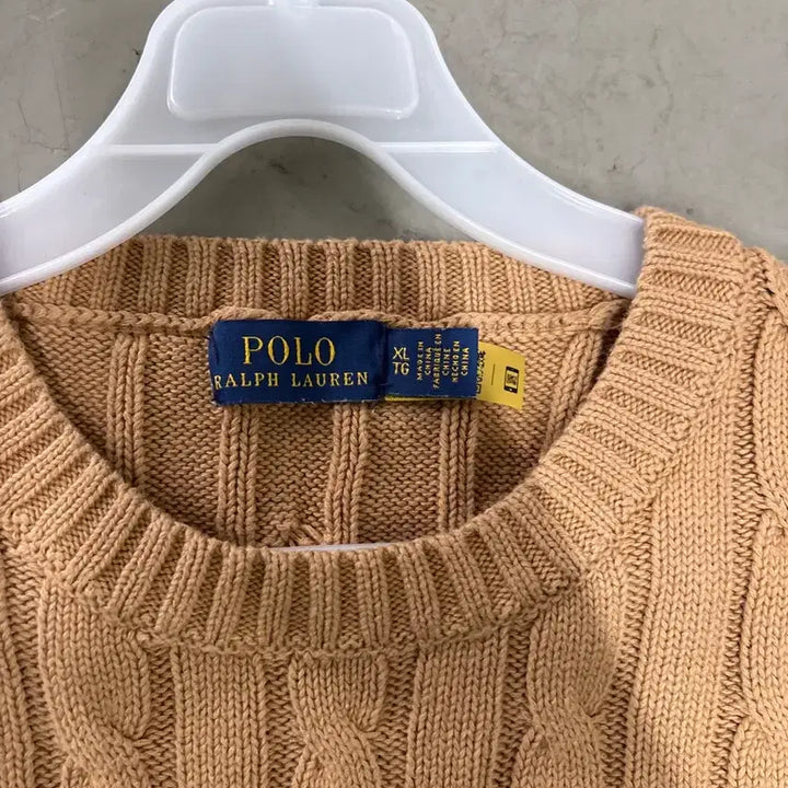 [SOLD OUT] 폴로 여성 QR신형 포니 반팔 케이블 니트 XL