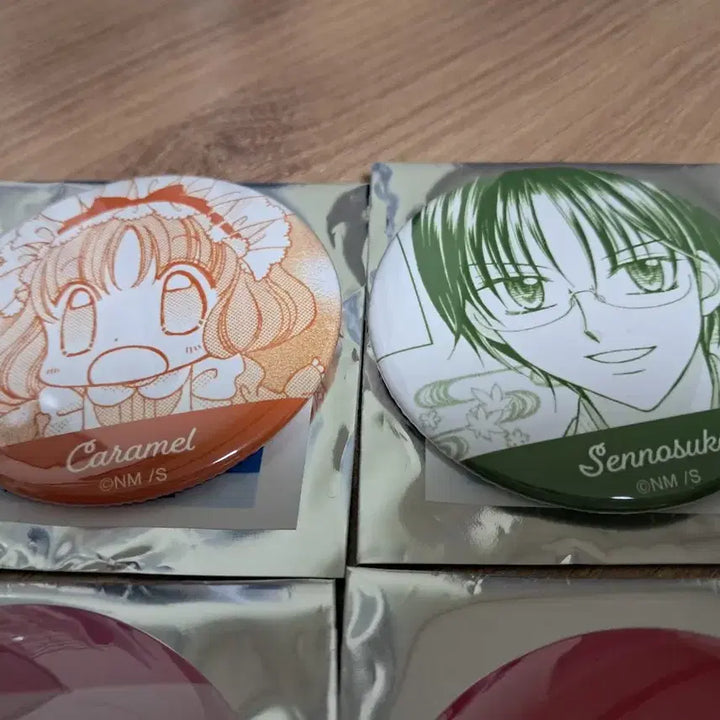 [BUNJANG] Dreaming Pastry Chef Strawberry Gaon Doha Badge Set / 꿈빛파티시엘 원화 캔뱃지 뱃지 딸기 가온 도하 고전만화