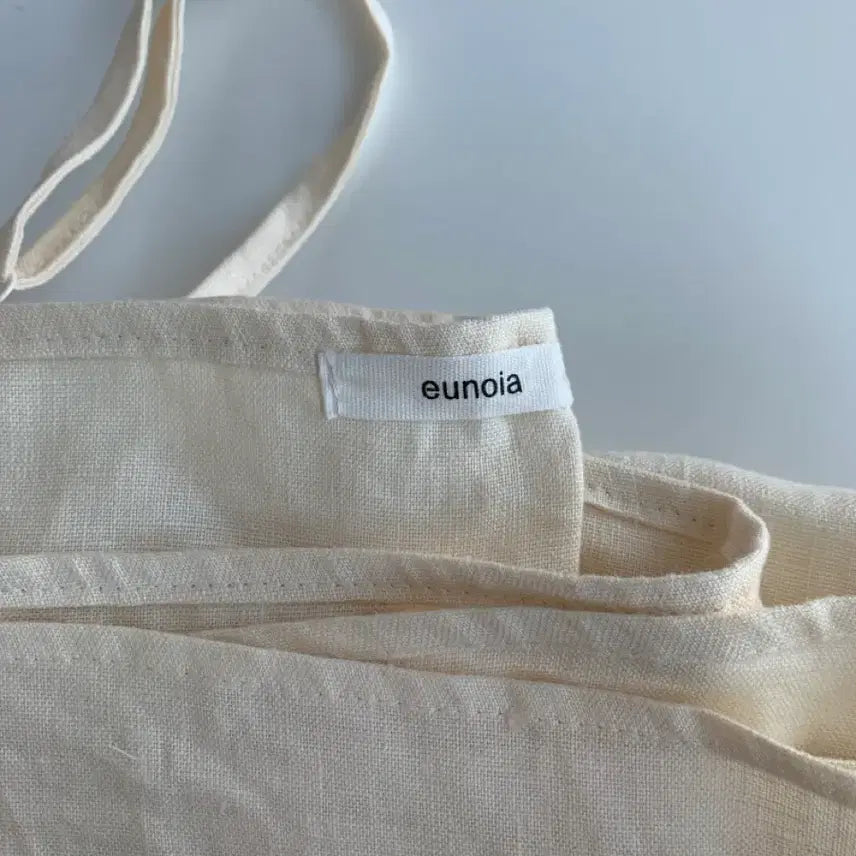 [SOLD OUT] 새상품 유노이아 린넨 스트링 원피스 크림