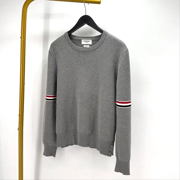 [BUNJANG] Thom Browne Milano Stitch Armband Knit Grey Size 4 / [4사이즈] 톰브라운 밀라노스티치 암밴드 니트 그레이 (MKA326A)